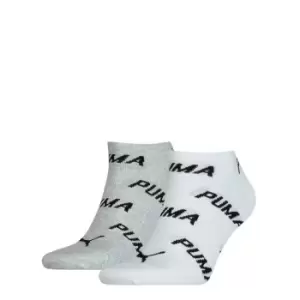 image of Puma 2 Pack AOP Trainer Socks - White