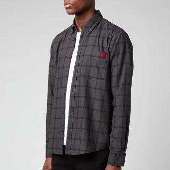 Image of Hugo Boss Evito Check Shirt Black Size L Men