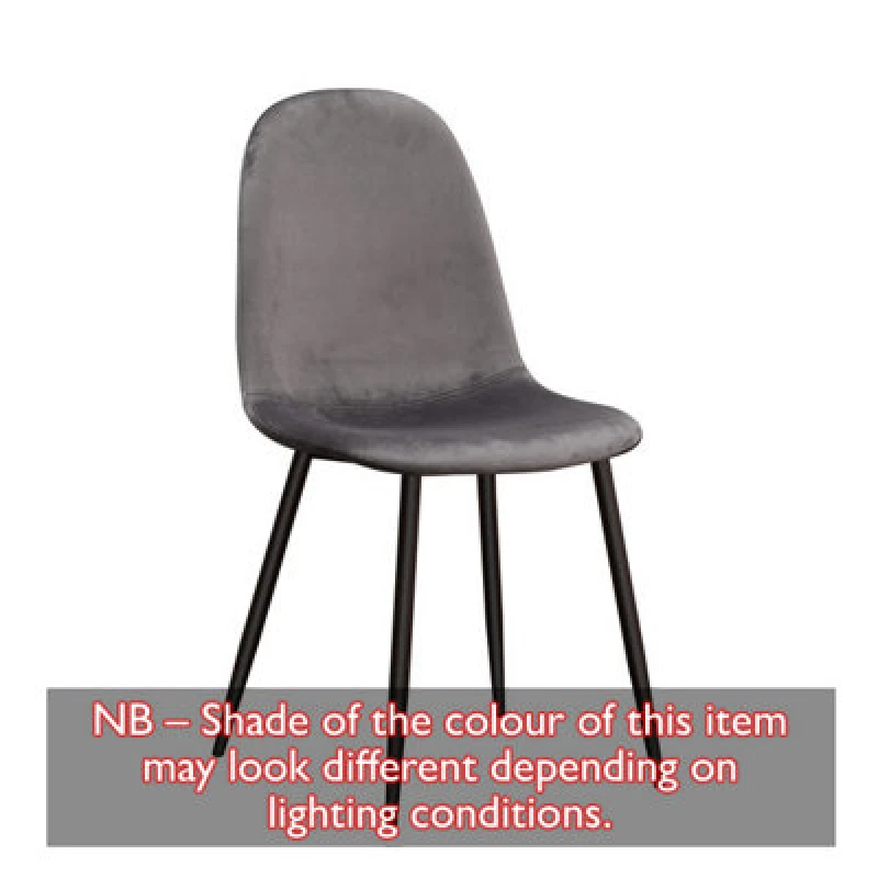 Image of Minster Chair - Fabric/metal - L52 X W44 X H86cm - Grey/black