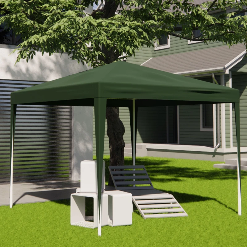 Image of Alivio 3 x 3m Garden Pop Up Gazebo, Outdoor Camping Party Tent Canopy (Green) in Green Green Unisex