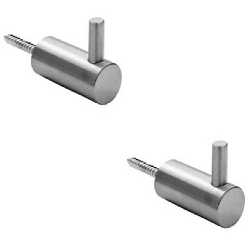 Image of Loops 2x Coat Hook with Concealed Fixing 35mm Projection Satin Stainless Steel Metallics