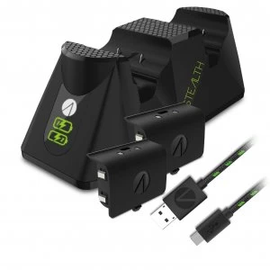 image of Stealth Xbox One Twin Charging Dock - Black