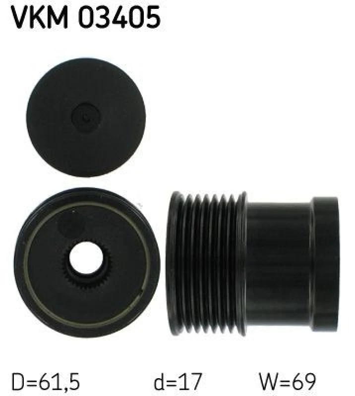 Image of SKF Alternator clutch pulley SKF VKM 03405