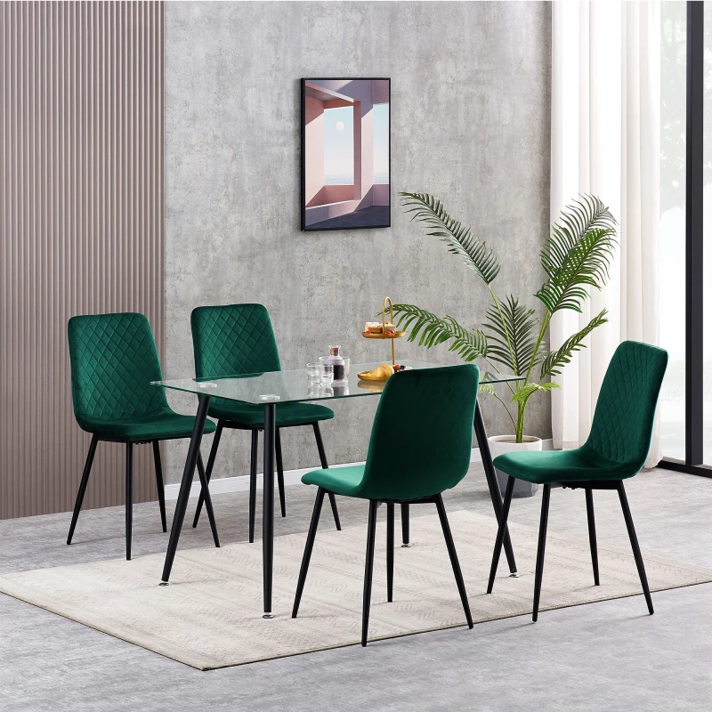 Image of MCC DIRECT Set of 2 Designer Velvet Fabric Dining Chairs Metal Legs Lexi Chairs pink LX0216