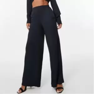 image of Jack Wills Satin Wide Leg Trousers - Black