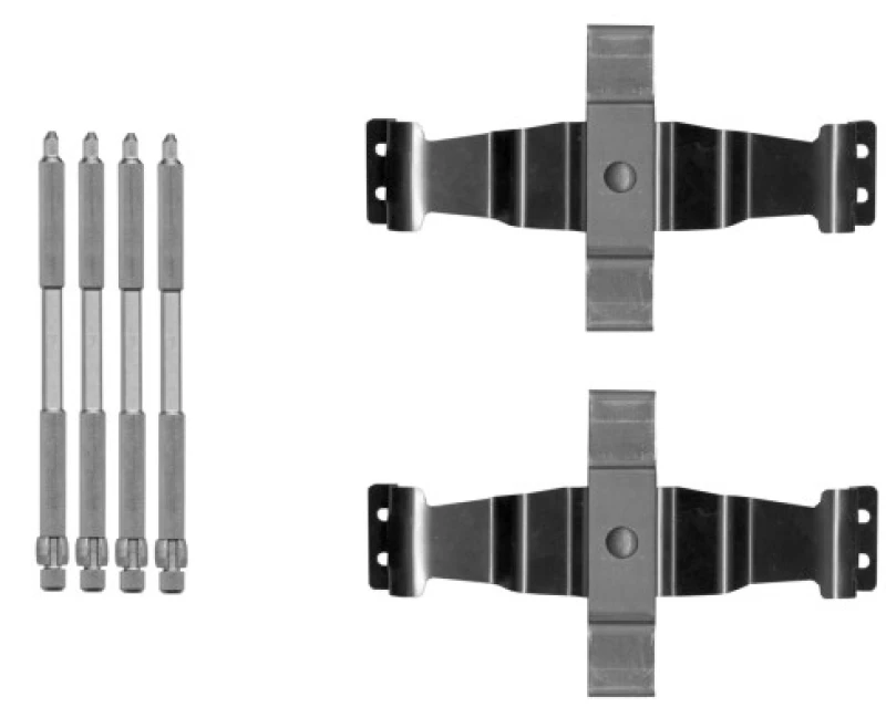 Image of HELLA Brake pad fitting kit HELLA 8DZ 355 206-261