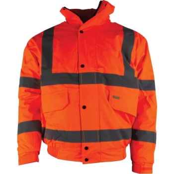 Image of Hi-vis Rip-stop Bomber Jacket (EN20471) Orange - 2XL