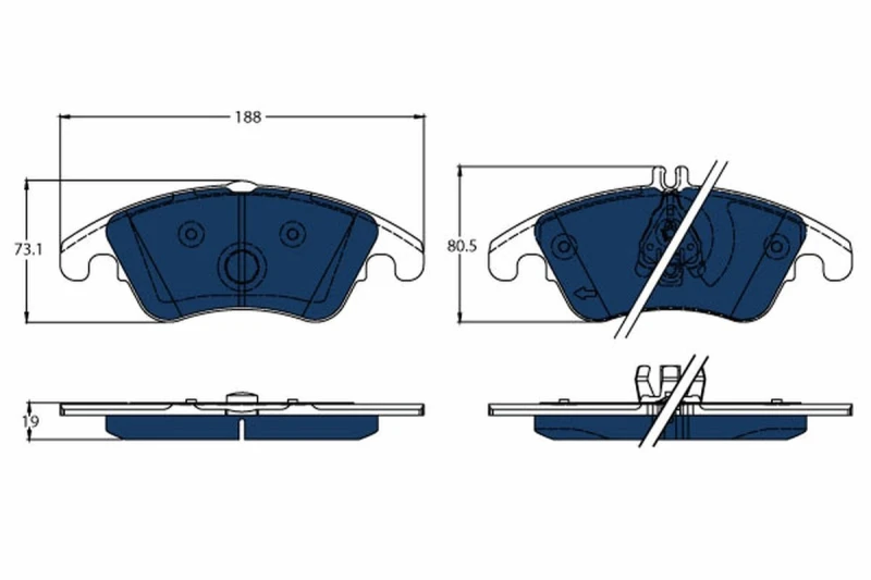 Image of Brake pad set TRW GDB1737BTE
