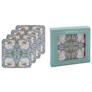 William Morris Pimpernel Set Of 4 Coasters By Lesser & Pavey