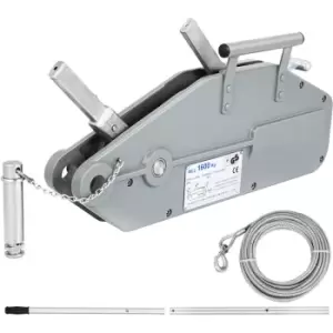 Image of Vevor - Wire Rope Puller1.6T/3500lbs Capacity Hand Winch Rope 82ft Grip Puller Manual Wire Rope Puller Heavy Duty Wire Rope Grip Puller Hoist Pulling