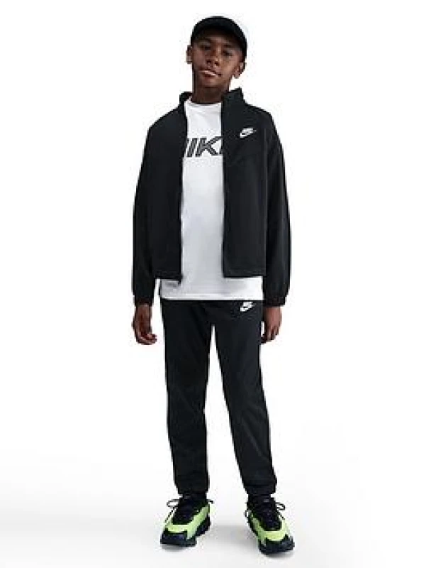 Image of Nike NSW Poly Tracksuit Juniors - Black Unisex 9 - 10 Years