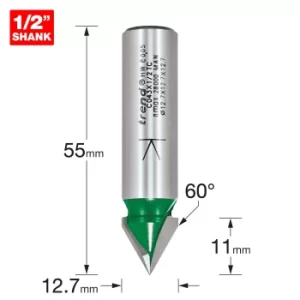 Image of Trend CRAFTPRO Chamfer V Grovve Router Cutter 12.7mm 11mm 1/2"