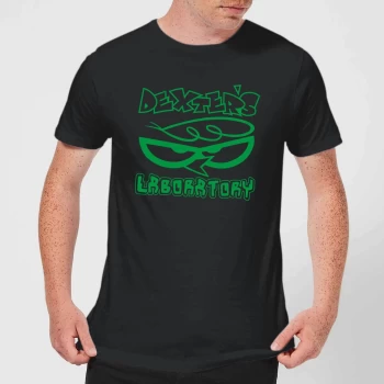 Image of Dexters Lab Logo Mens T-Shirt - Black - 4XL