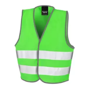 image of SAFE-GUARD by Result Childrens/Kids Core Enhanced Hi-Vis Vest (10-12 Years) (Lime Green)