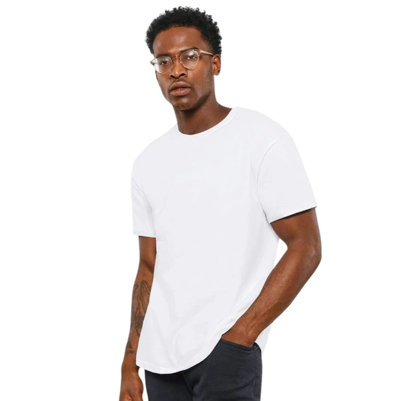 Image of Casual Classics Mens Core 180 Combed Ringspun Cotton Regular T-Shirt in White Size: XS White Male XS