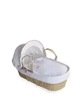Image of Clair De Lune Over The Moon Palm Moses Basket - Pink