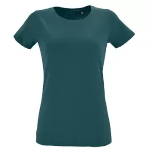 Image of SOLS Womens/Ladies Regent Fit Short Sleeve T-Shirt (L) (Duck Blue)