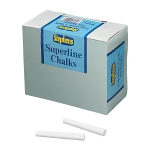 image of Stephens Superline Chalk White - 1 x Pack of 144 Chalks