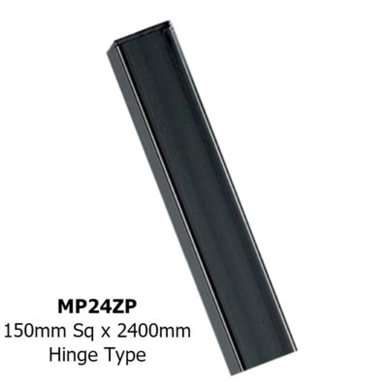 Image of Burbage Iron Craft Square Concrete-In Posts, Hinge - Solid Steel - L150 X W150 X H2400 mm - Electro Galvanised/black Powder Coated