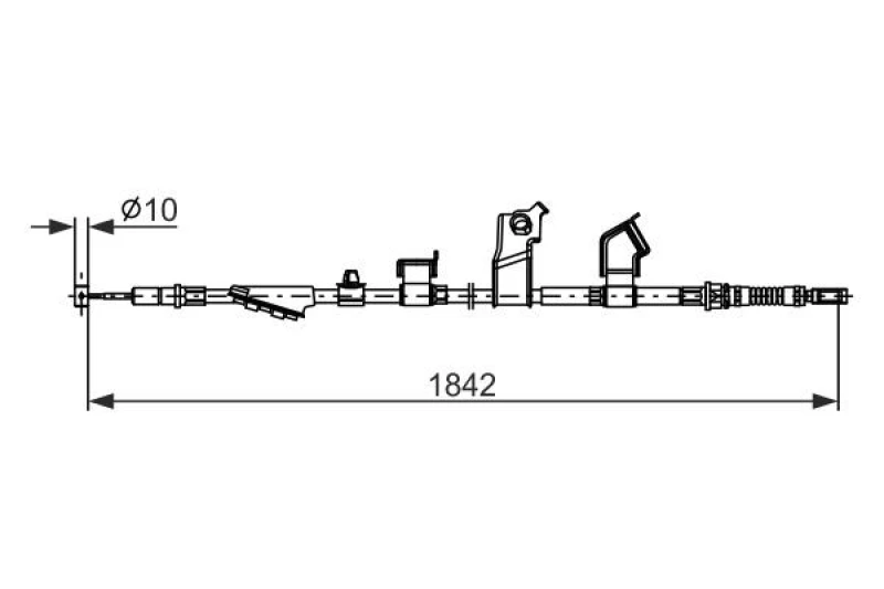 Image of Handbrake cable Bosch 1 987 482 911