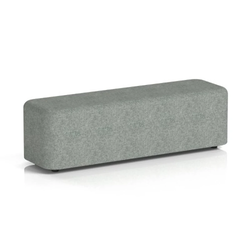 Image of Harlestone Large Rectangular Office Breakout Stool in Rivet Fabric - Prime Body and Top
