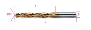 image of Beta Tools 414 HSS-TiN Entirely Ground Twist Drill 1mm 004140040