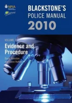 Image of Blackstones Police Manual. Volume 2 Evidence and Procedure 2010 by David Johnston Paperback