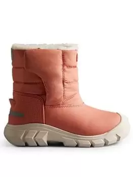 Image of Hunter Big Kids Snow Boot, Pink/White, Size 2 Older