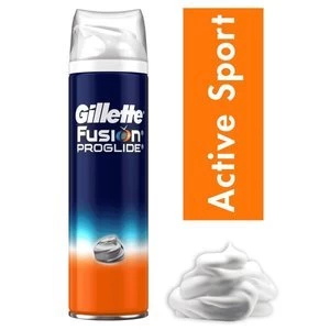 image of Gillette Fusion Proglide Active Sport Shaving Foam 250ml