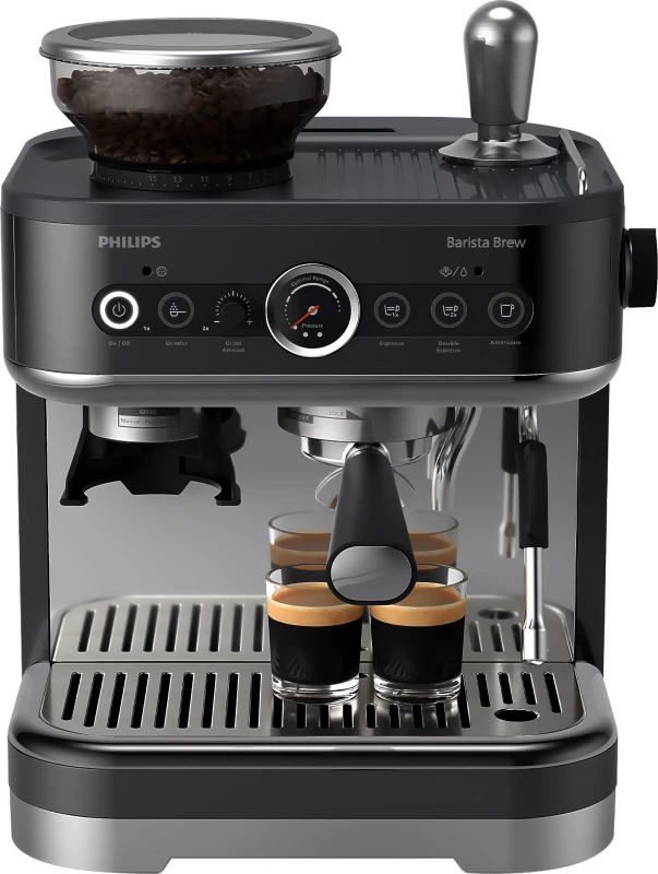 Image of Philips Barista Brew Espresso Coffee Machine - Stainless Steel / Black - PSA3218/10