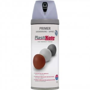 image of Plastikote Primer Aerosol Spray Paint Grey 400ml