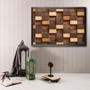 Image of Light and Dark Multicolor Decorative Framed Wooden Painting