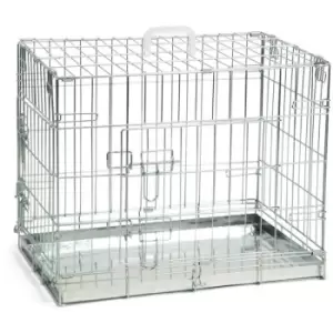 image of Dog Crate 62x44x49cm Silver Beeztees Silver