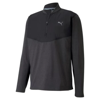 image of Puma Cloudspun Zip Top Mens - Black