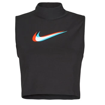 image of Nike W NSW TANK MOCK PRNT womens Vest top in Black - Sizes S,M,L,XS