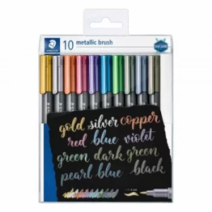 Staedtler Design Journey Metallic Brush Pens Pack of 10