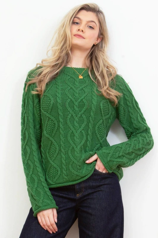Image of Kite Womens Farrington Knit Jumper in Green Size: Medium Green Female M