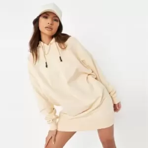 image of Missguided Hoodie Dress - Neutral