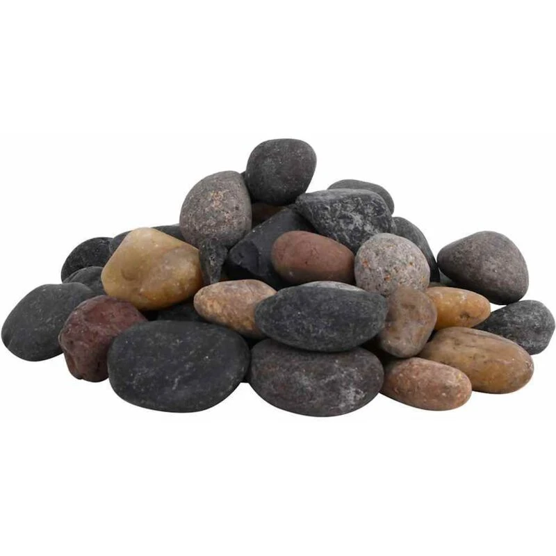 Image of vidaXL Polished Pebbles 25 kg Mixed Colour 5-8 cm, Multi 3217197