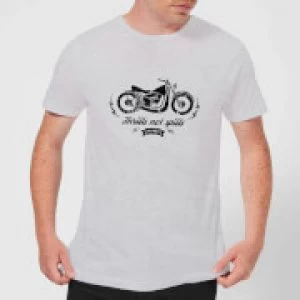 Image of Smiley Thrills Not Spills Mens T-Shirt - Grey - L