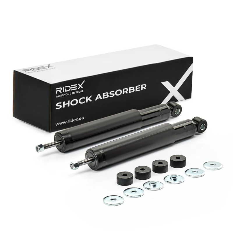 Image of RIDEX 854S20502 Shock absorber Rear Axle both sides, Oil Pressure, Twin-Tube Shock Absorber (854)