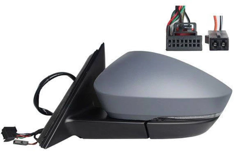 Image of ALKAR 9041693 Wing mirror Left, Electric, Convex, primed Outside Mirror (50)