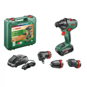 image of Bosch ADVANCEDDRILL 18v Cordless Drill Driver and Attachments 1 x 2.5ah Li-ion Charger Case & Accessories