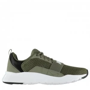 Image of Puma Wired Mens Trainers - Olive/White