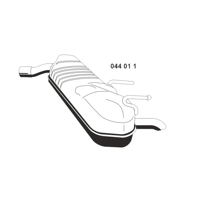 Image of ERNST 044011 Rear silencer End Silencer (3437)