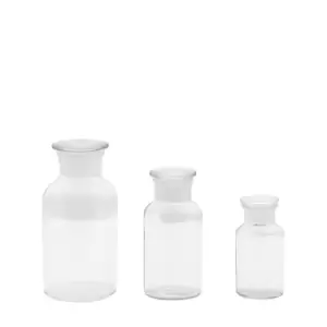 Image of Apotheca Set of 3 Glass Vases Clear