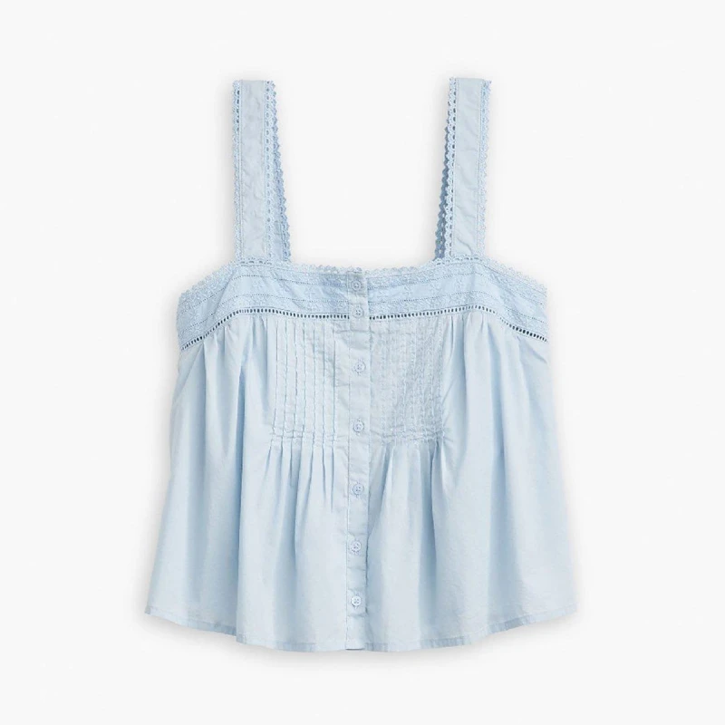 Image of Levis Womens Cici Tank Woven Cami Vest Kentucky Blue female 8 (XS)