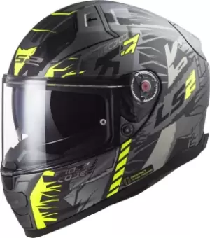 Image of LS2 Vector II Techbot Helmet, black-yellow, Size 3XL, black-yellow, Size 3XL