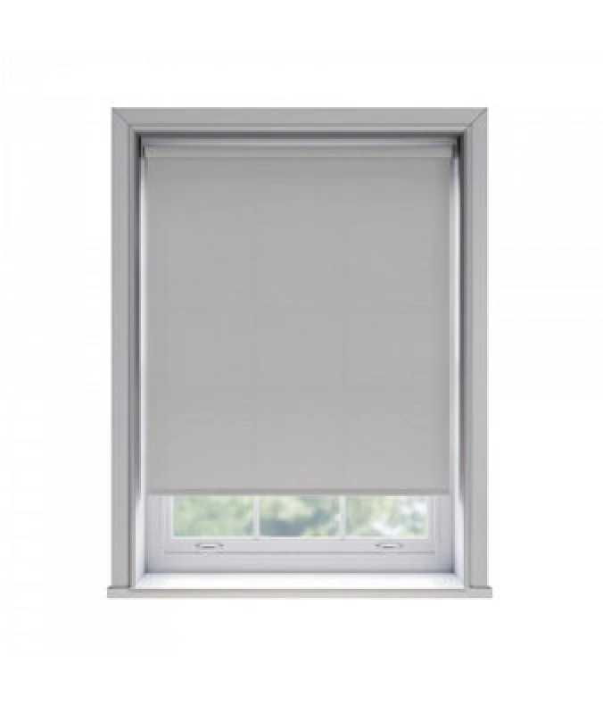 Image of 100Cm No Drill Self Adhesive Light Grey Thermal Blackout Roller Blind (170Cm Drop)