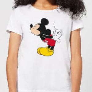Image of Disney Mickey Mouse Mickey Split Kiss Womens T-Shirt - White